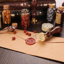 Retro Plant Pattern Sealing Wax Stamp Wood Handle Letter Seal Stamps (F03) Newly