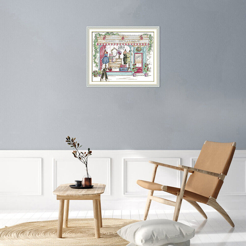 14CT Stamped Cross Stitch Kit Cotton Thread Embroidery Craft Wall Gift