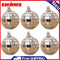 6pcs Mirror Ball Reflective Glass Ball Disco Xmas Tree Home Fixed Party Decor
