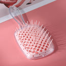 Wide Teeth Air Cushion Comb Scalp Massage Hair Brush (Transparent Pink)