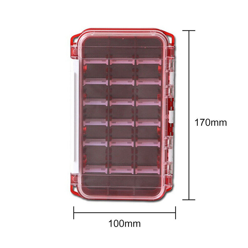 Double-Sided Removable Portable Fishing Tackle Box Waterproof Fishing Accessory