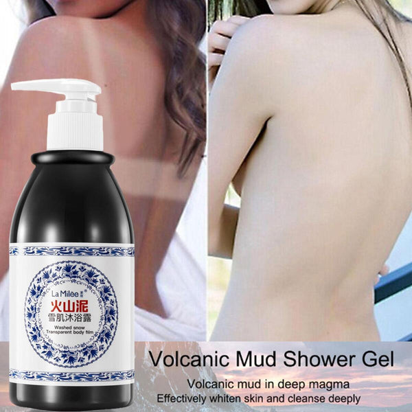 250ml Volcanic Mud Whitening Body Wash-Lon-lasting Mild Deep Cleansing Body Was`