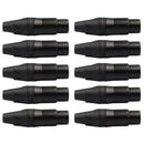 10pcs DIY Microphone XLR 3Pin Female Connector Cable Solder Plug Adapters Newly