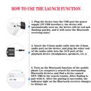 Bluetooth 5.0 2in1 Transmitter Receiver Car Wireless Audio Adapter USB 3.5mm Aux
