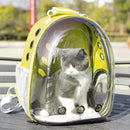 Pet Travel Carrier Transparent Space Capsule Cat Bubble Backpack (Yellow)