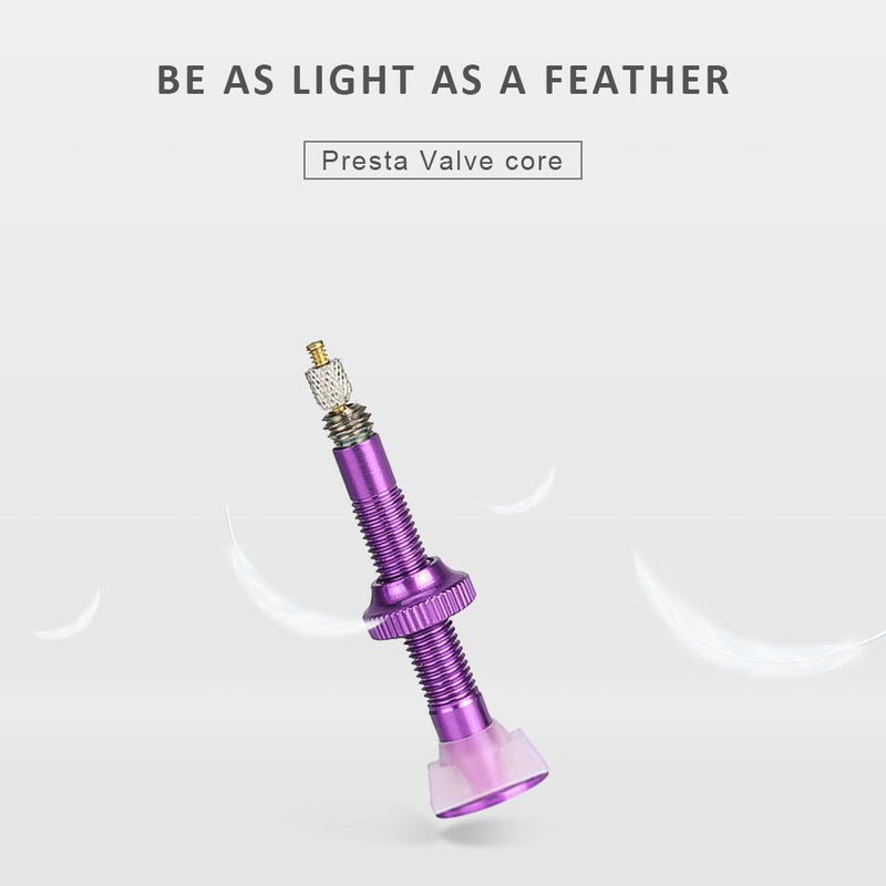 2pcs 40/60mm MTB Road Ultra-light Bike Tubeless Presta Valve Core for Bicycle