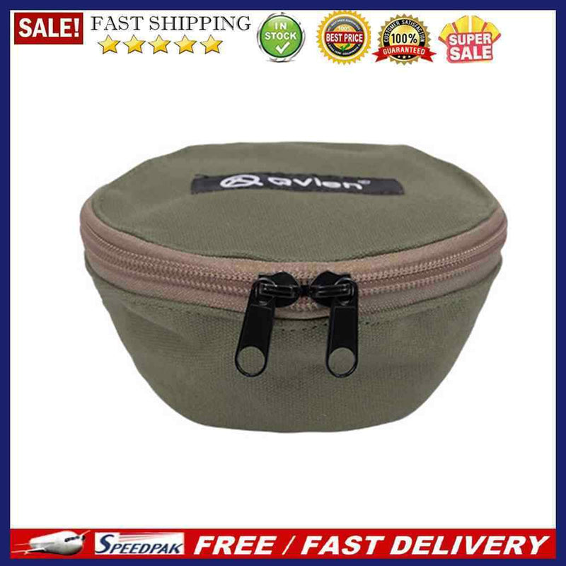 Qvien Camping Sierra Cup Bowl Storage Bag Canvas Tableware Travel Carrying Case