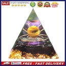 Orgonite Pyramid Amethyst Peridot Gather Fortune Expel Evil Forces Jewelry Gift