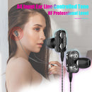 A4 3.5mm Wired In-Ear Earphone Volume Control Music Earbud with Mic (Black)