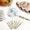 #A 8pcs Printed Crochet Hook Kit Aluminum Yarn Stitching Weaving Needles Tools