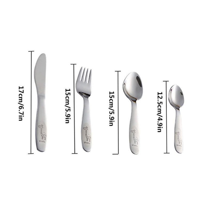 Western-style Children Tableware Spoon Fork Set Kid Cutlery Baby Flatware