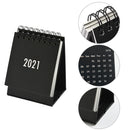 Mini Desk Calendar 2021, 12 Months Flip Table Schedule Planner (Black)