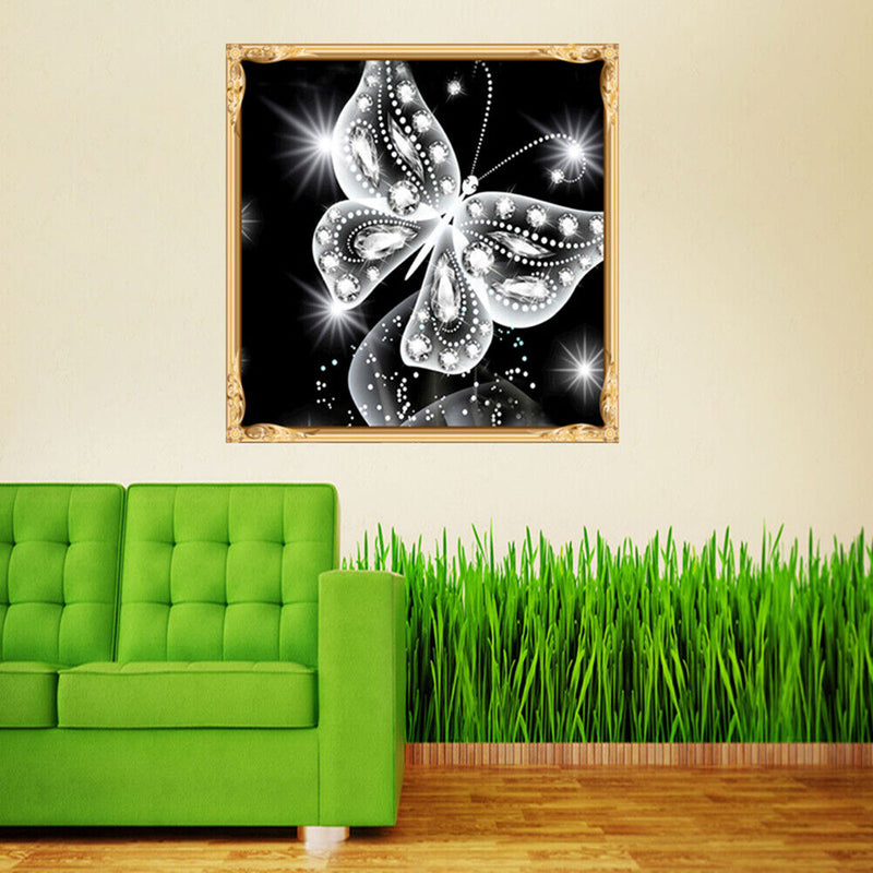 Rhinestones Butterfly Painting 5D Diamond Embroidery DIY Cross Stitch Kit Newly