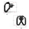 Motorcycle Luggage Helmet Hook Hanger Double Claw Bag Bottle Holder (Black)