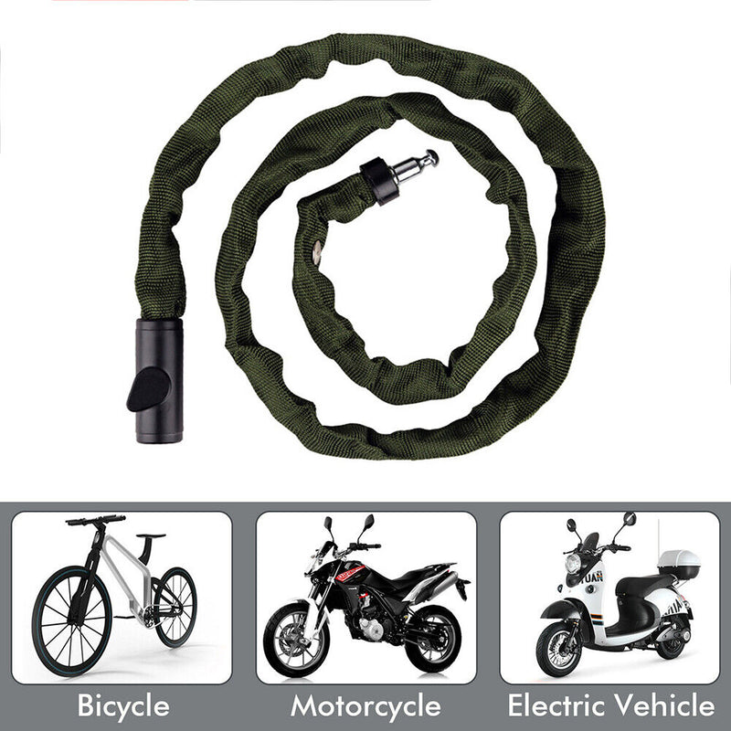 Security Anti-theft Lock Electric Scooter Mountain Bike Chain Locks (Green)