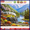 5D Diamond Painting Landscape Train Full Round Drill DIY Crafts Mosaic Pictures