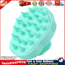 Silicone Scalp Massage Shampoo Brush Body Brush Hair Comb (Green) Newly