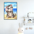 5D DIY Diamond Painting Cat Cross Stitch Embroidery Mosaic Kit Needlework Newly