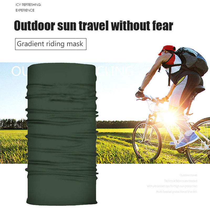Cycling Camping Tube Scarf Outdoor Gaiter Bandana Headband (Army Green)