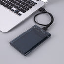 USB3.0 HDD Enclosure 2.5 inch SATA SSD Hard Drive Case External Box (Black)