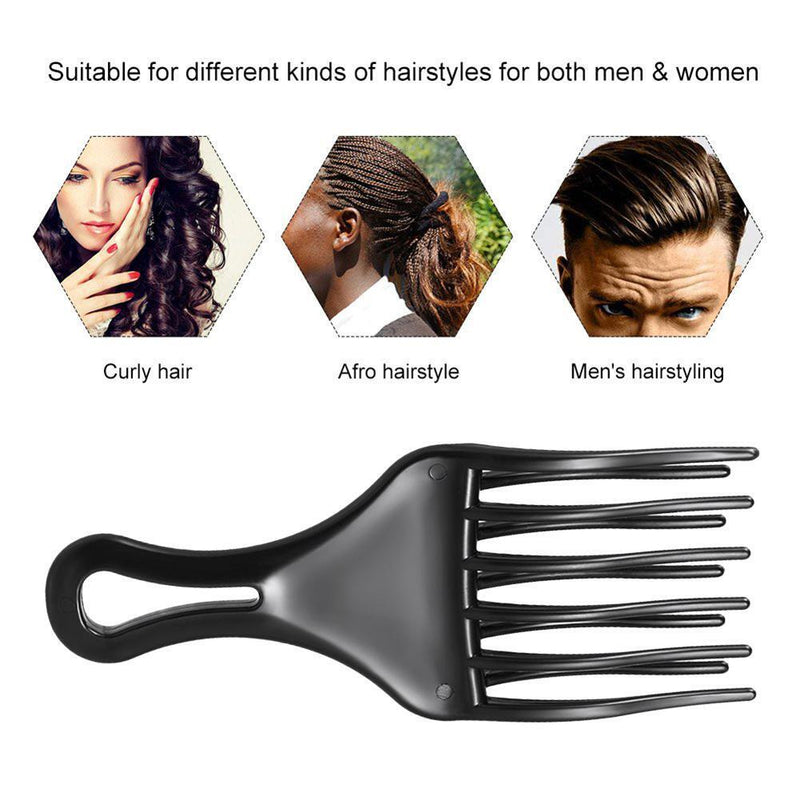 Hairdressing Fork Comb Afro-comb Smooth Hair Styling Tools Hairbrush (B)