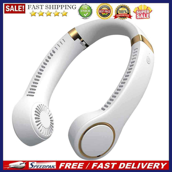 Detachable Summer Hanging Neck Fan Leafless Sports Travel Personal Wearable Fans