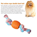 Double Knot Cotton Rope Ball Dog Interactive Bite Resistant Tooth Cleaning Ba