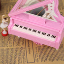 Romantic Piano Dancing Ballerina Music Box Clockwork Musical Boxes (Pink) Newly