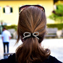 Hair Rubber Women Sweet Head Rope Bow Hair Tie Diamond-studded Shiny