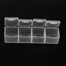 4grids Plastic ?Clear Pill Box Travel Drugs Tablet Storage Container Cases