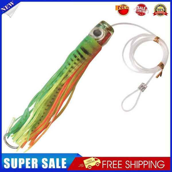 Octopus Squid Fishing Lures Soft Skirt Baits Tuna Trolling Seawater (A)