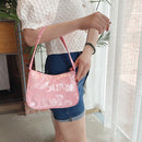 Fashion Women Casual Letters Printing Small Shoulder Underarm Bag Purse Handbags