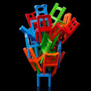 18pcs Mini Colourful Chair Stacking Tower Balancing Game Pile-Up Training Toys