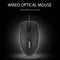 Optical USB Wired Mouse 3 Buttons 1200dpi Computer Laptop PC Ergonomic Mice