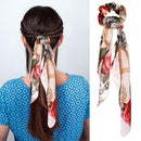 Women Printing Ribbon Elastic Rubber Bands Scrunchie Ponytail Holder Hair Rop