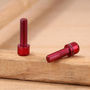 6pcs/set High Carbon Steel M5 Hex Bicycle Holder Bottle Rack Screws (Red)
