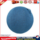 Cotton Linen Yoga Exercise Balance Ball Protective Cover (Dark Blue 65cm) Newly