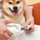 Pet Nail Clippers Stainless Steel UV LED Light Cutter Trimmer Tool (Green) Newly