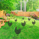 Acrylic Hollow Chicken Ornaments Backyard Lawn Stakes Yard Art Decor (A) Newly