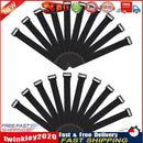 20pcs Fishing Rod Tie Holder Strap Suspenders Fastener Loop Belts (Black) Newly