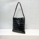 Quilted Padded Lattice Armpit Bag Ruched Large Capacity Shoulder Bag (D)