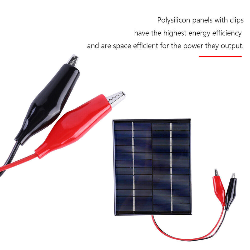 Portable Waterproof Solar Panel 5W 12V Outdoor DIY Polysilicon Epoxy Panels