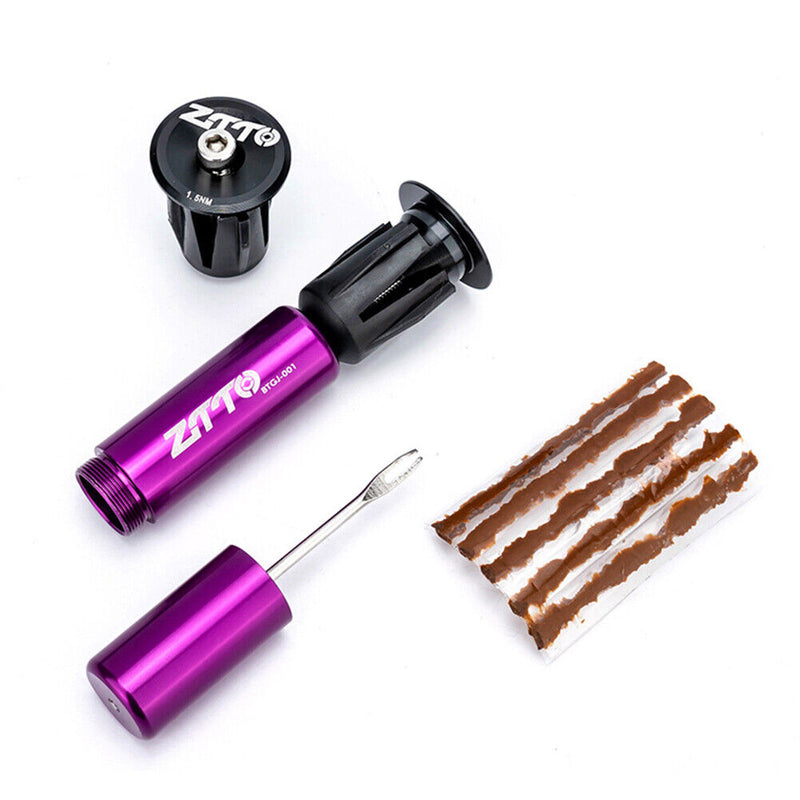 ZTTO Bike Tubeless Tire Repair Kit Rubber Stripes Tools with Handlebar Plug
