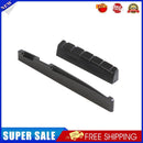 Left-Hand Folk Guitar ABS Plastic Bridge Saddle Nut Kit for Guitar (Black)