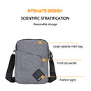 Men Retro Oxford Spinning Shoulder Bag Sports Outdoor Travel Handbag (Grey)