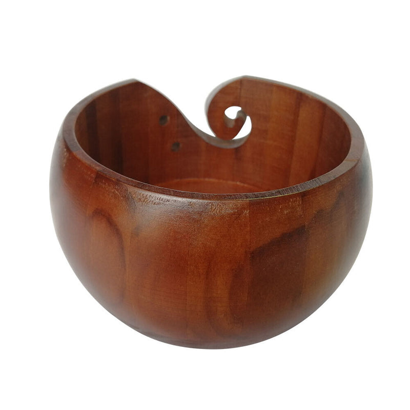 Handmade Wooden Yarn Bowl Crochet Organizer Storage Knitting Holder (A) Newly