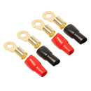 4pcs Floor Wire Ring Terminals Car Audio 0GA Gauge Power Connectors