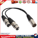 XLR 3 Pin Male to 2 XLR Female Connector Microphone Extension Cable Cord S Newly