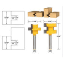 2pcs 1/4" Milling Cutter Kit Shank Tongue & Groove Router Bit Set of 3 Tees