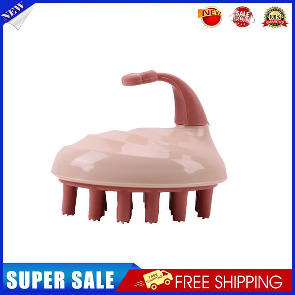 Silicone Shampoo Scalp Massage Brush Portable Hair Washing Comb (Pink)